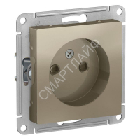 Розетка 1-м СП AtlasDesign 16А IP20 без заземл. защ. шторки механизм шампань SE ATN000549 - smartlife-ural.ru – Екатеринбург