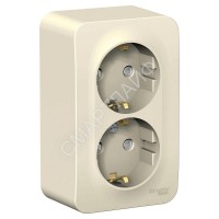 Розетка 2-м ОП Blanca 16А IP20 250В с заземл. защ. шторки с изолир. пластиной молоч. SE BLNRA011212 - smartlife-ural.ru – Екатеринбург