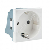 Розетка 1-м 2мод. C-Line РКС-20-30-П 45х45 с заземл. бел. EKF E2MR16-028-10 - smartlife-ural.ru – Екатеринбург