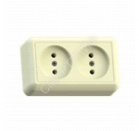 Розетка 2-м ОП Оптима РА10-373 10А IP20 без заземл. с монтаж. пластиной сл. кость Кунцево 8037 - smartlife-ural.ru – Екатеринбург