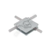 Соединитель универсальный 2USM-D5-10 TD для прутка d5-10мм с 2 пластинами 40х40мм сталь термодиффузион. цинк. КМ MA0282 - smartlife-ural.ru – Екатеринбург