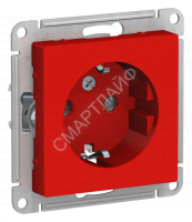 Розетка 1-м СП AtlasDesign 16А IP20 с заземл. защ. шторки механизм красн. SE ATN002045 - smartlife-ural.ru – Екатеринбург