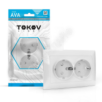 Розетка 2-м СП AVA 16А IP20 с заземл. защ. шторки в сборе бел. TOKOV LIGHT TKL-AV-R2FZSF-C01 - smartlife-ural.ru – Екатеринбург
