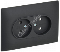 Розетка 2-м SKANDY 10А без заземл. без защ. шторок в сборе SK-R10G графит IEK SK-R20-10-K53-F - smartlife-ural.ru – Екатеринбург