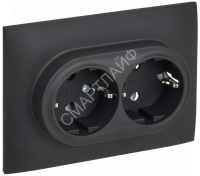 Розетка 2-м SKANDY 16А с заземл. без защ. шторок в сборе SK-R08G графит IEK SK-R21-16-K53-F - smartlife-ural.ru – Екатеринбург