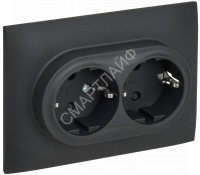 Розетка 2-м SKANDY 16А с заземл. защ. шторки в сборе SK-R07G графит IEK SK-R24-16-K53-F - smartlife-ural.ru – Екатеринбург