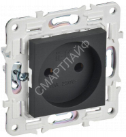 Розетка SKANDY 10А без заземл. без защ. шторок SK-R02G графит IEK SK-R10-10-K53 - smartlife-ural.ru – Екатеринбург