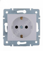 Розетка 1-м СП Karina с заземл. защ. шторки термопласт механизм бел. LEZARD 707-0288-124B - smartlife-ural.ru – Екатеринбург