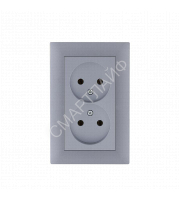 Розетка 2-я Karea RIZZ STAR без заземл. сер. Makel 88065017 - smartlife-ural.ru – Екатеринбург