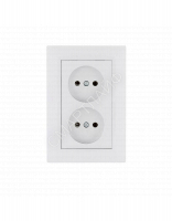 Розетка 2-я Karea RIZZ без заземл. бел. Makel 88001017 - smartlife-ural.ru – Екатеринбург