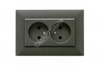 Розетка 2-я Karea RIZZ STAR без заземл. дым. металлик Makel 88050017 - smartlife-ural.ru – Екатеринбург