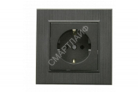 Розетка 1-м Karea LINE STAR с заземл. дым. металлик Makel 86050028 - smartlife-ural.ru – Екатеринбург