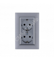 Розетка 2-я Karea RIZZ STAR с заземл. сер. Makel 88065082 - smartlife-ural.ru – Екатеринбург