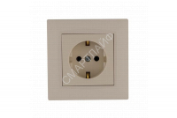 Розетка 1-м Karea RIZZ с заземл. керамика крем Makel 88010008 - smartlife-ural.ru – Екатеринбург