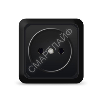 Розетка 1-м ОП Олимп 16А IP20 без заземл. черн. Universal 2224 - smartlife-ural.ru – Екатеринбург