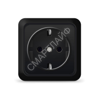 Розетка 1-м ОП Олимп 16А IP20 с заземл. черн. Universal 2227 - smartlife-ural.ru – Екатеринбург