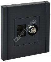Розетка 2-м TV+RJ45 кат.6 FORTE&PIANO FP137 черн. IEK FP-AK20-2-K02 - smartlife-ural.ru – Екатеринбург