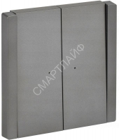 Выключатель 2-кл. СП FORTE&PIANO 10А FP506 с индикацией сталь IEK FP-V20-1-10-1-K46 - smartlife-ural.ru – Екатеринбург