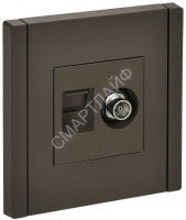 Розетка 2-м TV+RJ45 кат.5E FORTE&PIANO FP336 сер. IEK FP-AK20-1-K03 - smartlife-ural.ru – Екатеринбург