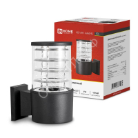 Светильник НБУ ART-1хA60-BL E27 IP65 230В уличный настен. односторон. под лампу 1хA60 алюм. черн. IN HOME 4690612037639 - smartlife-ural.ru – Екатеринбург