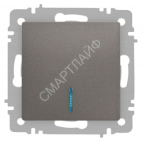 Выключатель 1-кл. СП Accent 6-102-09 10А IP20 250В с подсветкой AL/CU титан Intro Б0063460 - smartlife-ural.ru – Екатеринбург