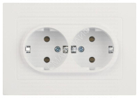 Розетка 2-м СП Accent 6-205-01М 16А IP20 250В 2P+E Schuko AL/CU бел. матов. Intro Б0063487 - smartlife-ural.ru – Екатеринбург