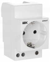 Розетка на DIN-рейку 45мм с заземл. защ. шторки 16А ARMAT IEK AR-SOD-G-GND-S-016 - smartlife-ural.ru – Екатеринбург