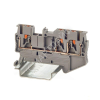 Клемма проходная зажим push-in 3 точки подключения 2.5кв.мм сер. DKC VPR-2.5-TWIN-GY - smartlife-ural.ru – Екатеринбург
