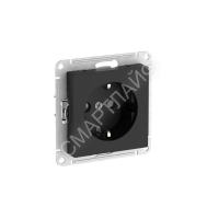 Розетка AtlasDesign 16А с заземл. защ. шторки быстрозажим. клем. механизм карбон SE ATN001045S - smartlife-ural.ru – Екатеринбург