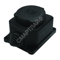 Розетка настенная 1-м 1ф "КОМПАКТ" с загл IP44 16А каучук черный UNIVersal 3032 - smartlife-ural.ru – Екатеринбург