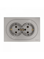 Розетка 2-м СП OSEN с заземл. ПБТ механизм сер. матов. LEZARD 743-7400-127B - smartlife-ural.ru – Екатеринбург