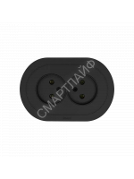 Розетка 2-м СП OSEN без заземл. ПБТ круглая механизм черн. бархат LEZARD 744-4200-128B - smartlife-ural.ru – Екатеринбург