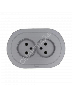 Розетка 2-м СП OSEN без заземл. ПБТ круглая механизм сер. матов. LEZARD 744-7400-128B - smartlife-ural.ru – Екатеринбург