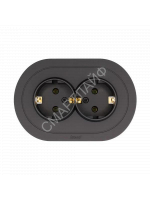 Розетка 2-м СП OSEN с заземл. ПБТ круглая механизм черн. бархат LEZARD 744-4200-127B - smartlife-ural.ru – Екатеринбург