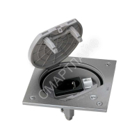 Основа влагостойкая IP66 с розеткой 2P+E Schuko К45 с коннектором RJ45 кат.5E UTP с замком сталь Simon KSE15USEC-23-72 - smartlife-ural.ru – Екатеринбург