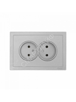 Розетка 2-мест. с/з СП ZIMA IP20 16А ПБТ безвинт. зажим сер. матов. LEZARD 704-7400-127BQC - smartlife-ural.ru – Екатеринбург