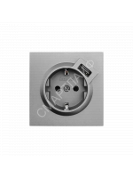 Розетка 1-мест. с/з+USB разъем СП ZIMA IP20 сер. матов. LEZARD 704-7488-181 - smartlife-ural.ru – Екатеринбург
