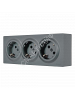 Розетка 3-м ОП LETO с заземл. закрытый корпус ПБТ графит LEZARD 752-3400-127BUP - smartlife-ural.ru – Екатеринбург