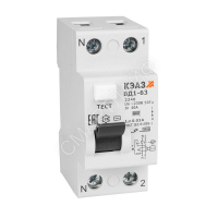 Выключатель дифференциального тока (УЗО) 2п 63А 30мА тип AC ВД1-63 2263 УХЛ4 КЭАЗ 221907 - smartlife-ural.ru – Екатеринбург