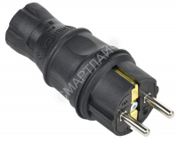 Вилка прямая 16А IP44 каучук черн. GENERICA EVK20-016-01-44-K02-G - smartlife-ural.ru – Екатеринбург