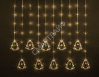 Гирлянда светодиодная "Бахрома" "Елки и фигурки" 95 007 NGF-D034-01 3х0.6м WW IP20 Navigator 95007 - smartlife-ural.ru – Екатеринбург