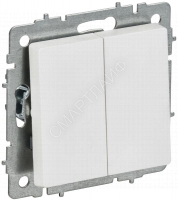 Выключатель 2-кл. СП BRITE ВС10-2-0-БрАБ 10А механизм арктич. бел. IEK BR-V20-0-10-K91 - smartlife-ural.ru – Екатеринбург