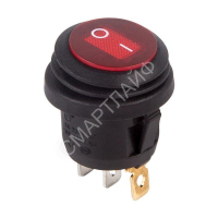 Выключатель клавишный круглый 250В 6А (3с) ON-OFF красн. с подсветкой "ВЛАГОЗАЩИТА" Rexant 36-2595 - smartlife-ural.ru – Екатеринбург