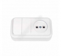 Блок ОП (розетка без заземл. + 2-кл. выкл.) бел. Bylectrica 2В-РЦ-523 - smartlife-ural.ru – Екатеринбург