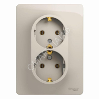 Розетка 2-м СП Glossa 16А IP20 250В с заземл. в сборе молоч. SE GSL000924 - smartlife-ural.ru – Екатеринбург