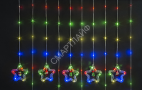 Гирлянда светодиодная "Бахрома" "Звезды и фигурки" 95 014 NGF-D035-03 3х0.6м RGBY IP20 NAVIGATOR 95014 - smartlife-ural.ru – Екатеринбург