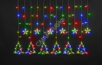 Гирлянда светодиодная "Бахрома" "Звезды и елочки" 95 126 NGF-D033-04 2.5х1м RGBY IP20 Navigator 95126 - smartlife-ural.ru – Екатеринбург