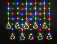 Гирлянда светодиодная "Бахрома" "Елки и фигурки" 95 009 NGF-D034-03 3х0.6м RGBY IP20 Navigator 95009 - smartlife-ural.ru – Екатеринбург