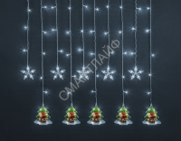 Гирлянда светодиодная "Бахрома" "Звезды и елки" 95 028 NGF-D037-05 3х0.6м CW IP20 Navigator 95028 - smartlife-ural.ru – Екатеринбург