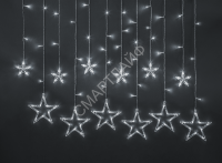 Гирлянда светодиодная "Бахрома" "Звезды" 93 680 NGF-D025-03 2.5х1м 138LED CW IP20 TR Navigator 93680 - smartlife-ural.ru – Екатеринбург